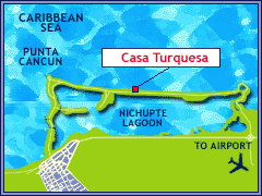 Casa Turquesa Map in Cancun