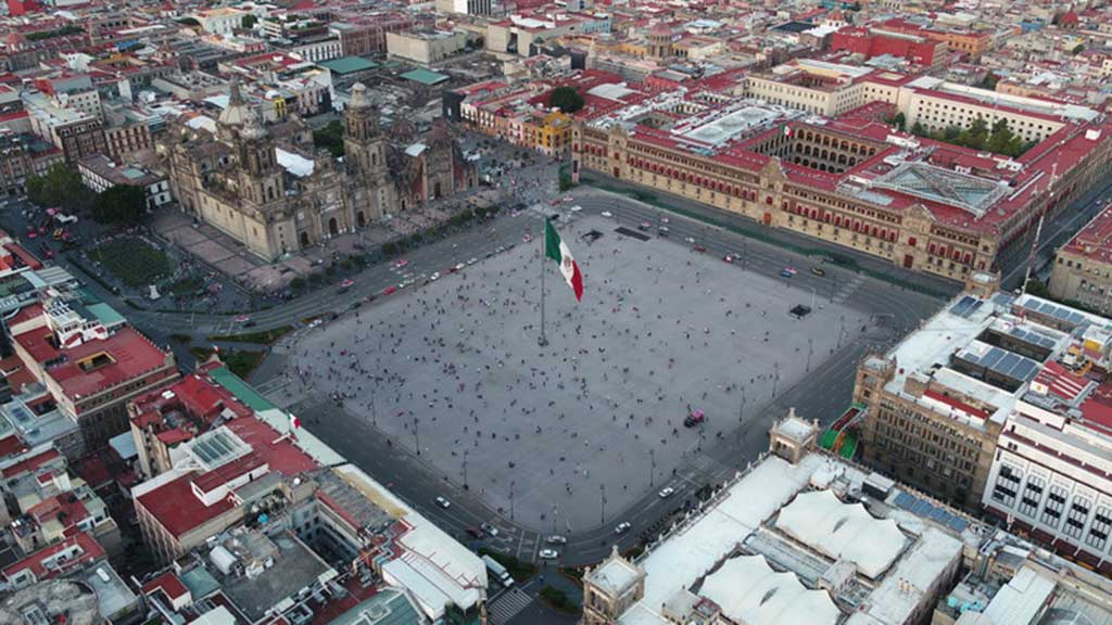 Constitution Square, also named Zocalo of Mexico