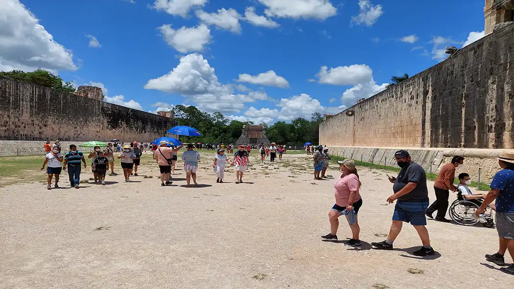 Maya ball court at Chichen Itza pyramid