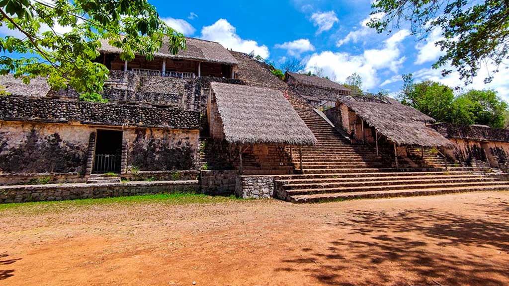 Pyramid of the Magician at the ancient maya city of Uxmal
