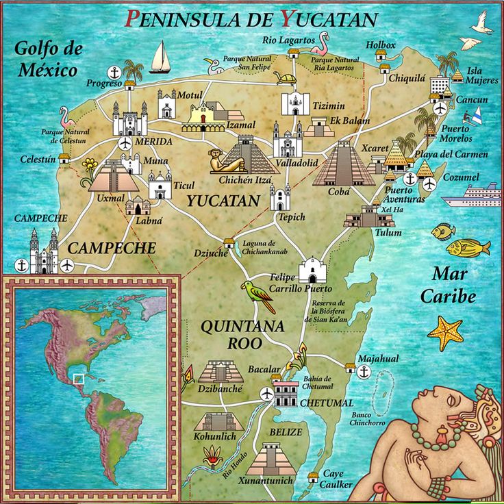 Mapa Turistico de Yucatan